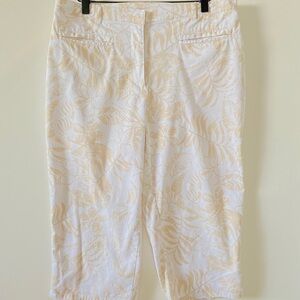 Coral Bay Palm Tree Capris Pants, Size 12